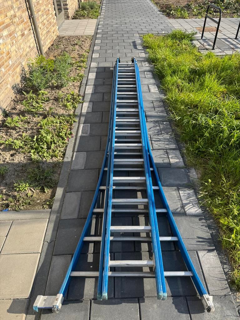 3x16 Kwalitatieve Vak Ladder, Gebruikt, Ophalen of Verzenden, Ladder, Opvouwbaar of Inschuifbaar