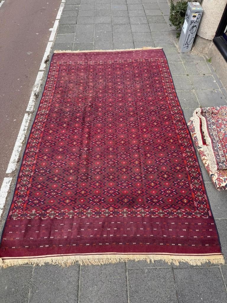 Kilim Yammut hand genopt 360 x 210 cm, Huis en Inrichting, Stoffering | Tapijten en Kleden, Zo goed als nieuw, 200 cm of meer