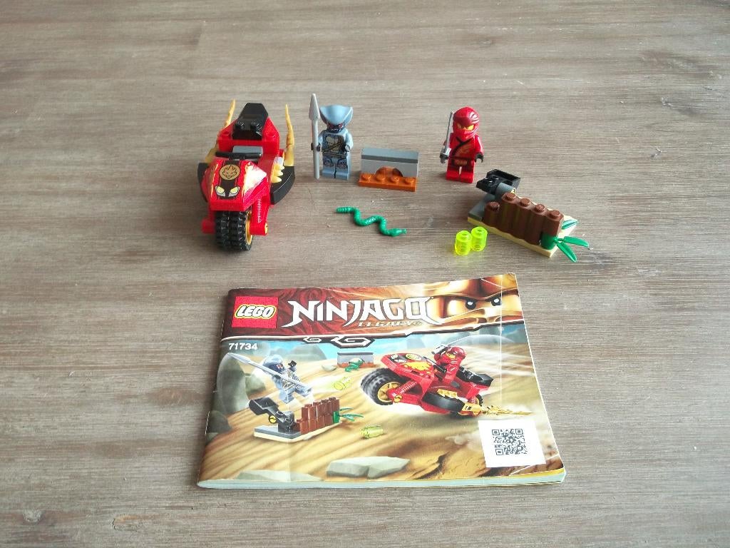 lego ninjago 71734 kai's blade cycle (2021), Ophalen of Verzenden, Gebruikt, Complete set, Lego