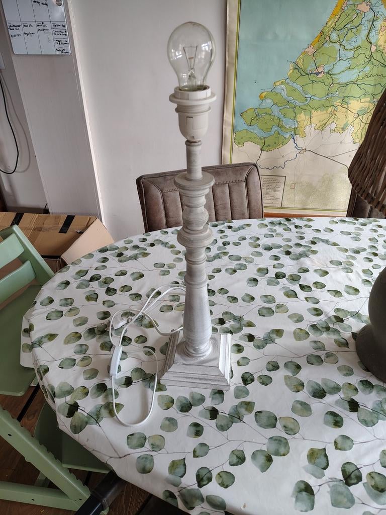 Tafellamp, Ophalen of Verzenden, Hout, 50 tot 75 cm