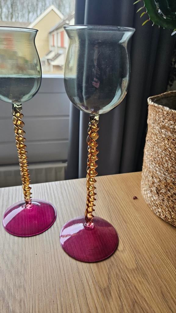 Set van 2 waxinelichthouders, Ophalen, Overige materialen, Zo goed als nieuw, Overige kleuren