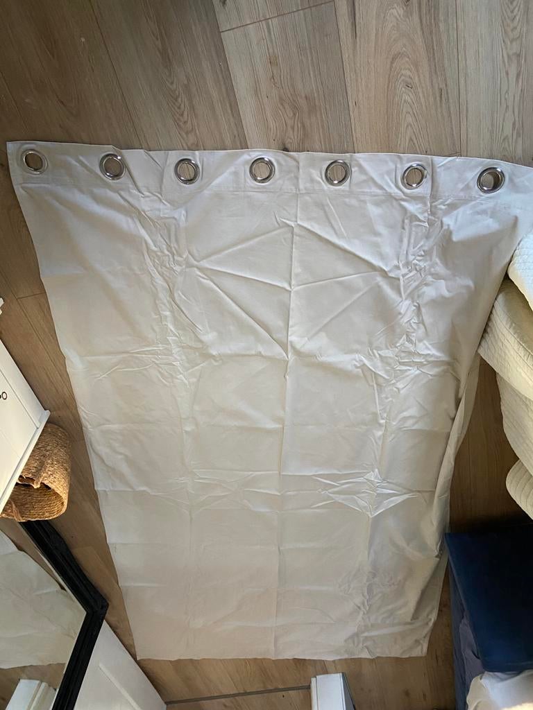 Beige Gordijnen 3 stuks 140x235, 100 tot 150 cm, 200 cm of meer, Crème, Ophalen of Verzenden