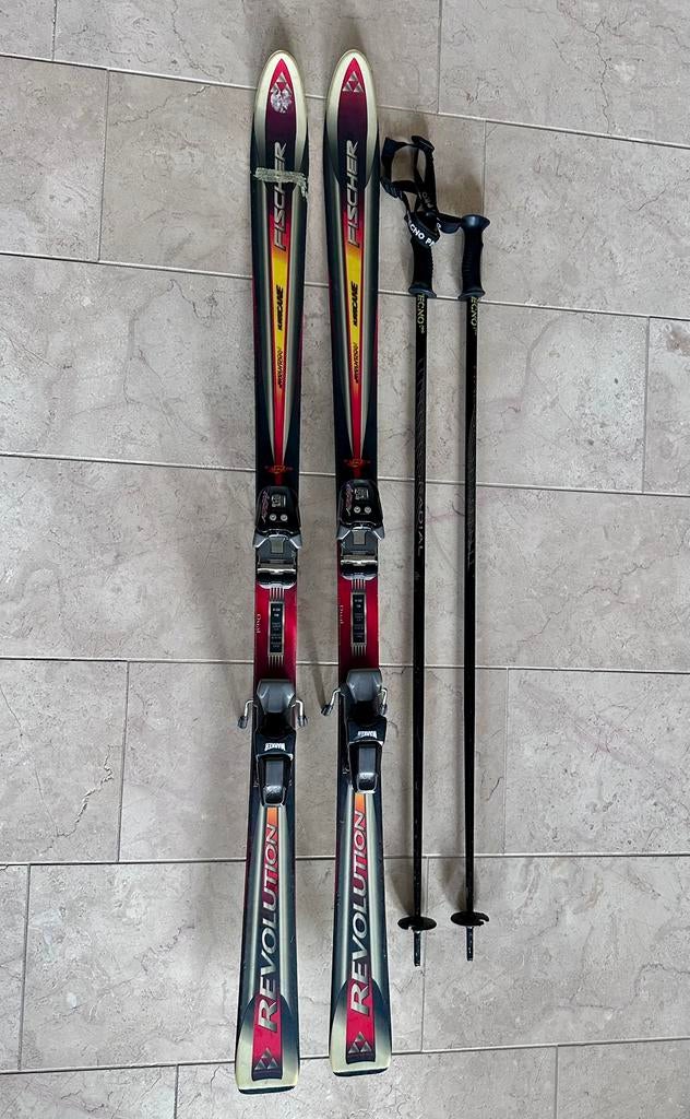 Fischer Revolution Skis + stokken, 160 tot 180 cm, Ophalen of Verzenden, Skiën, Ski's