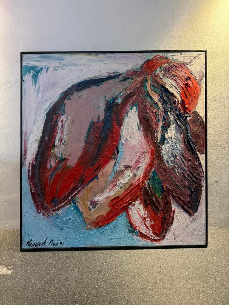 Hendrik Nijs schilderij olieverf 1991, Ophalen of Verzenden