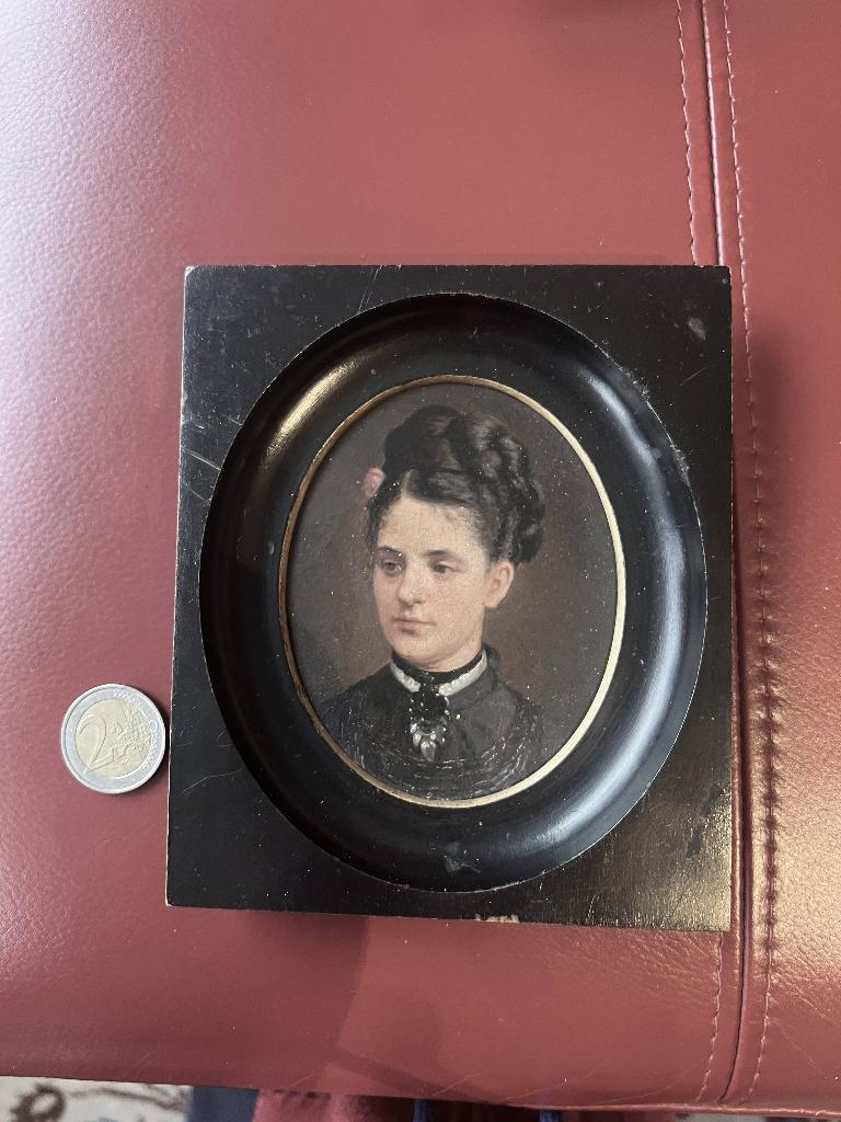 zeldzaam miniatuur portret, Antiek en Kunst, Ophalen of Verzenden