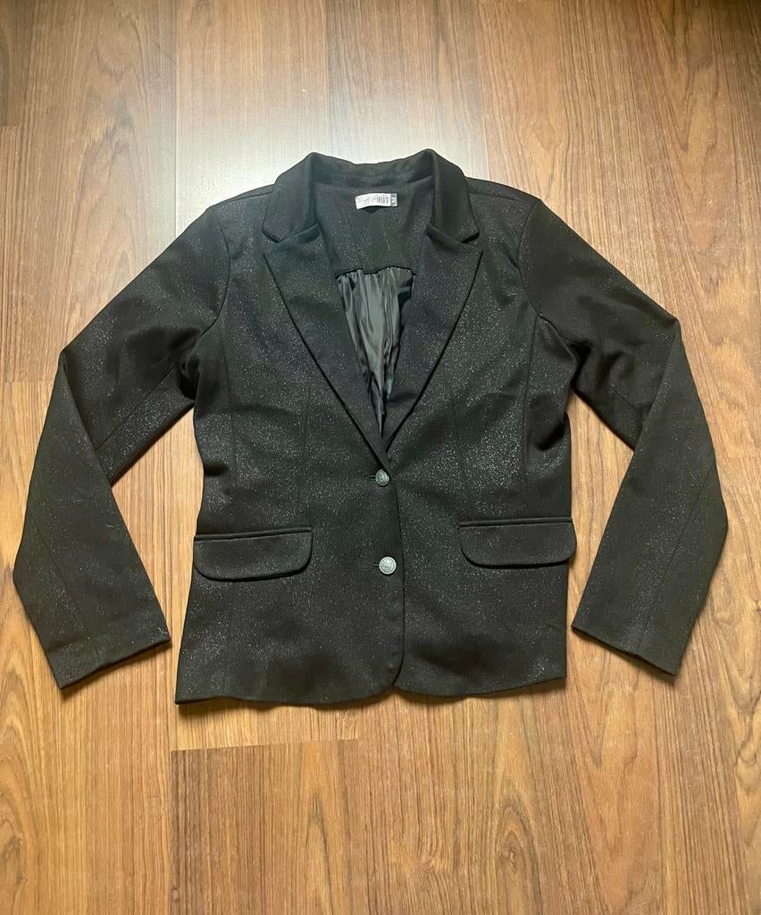 Glitter blazer zwart, M, Maat 38/40 (M), Zwart, Ophalen of Verzenden, Zo goed als nieuw