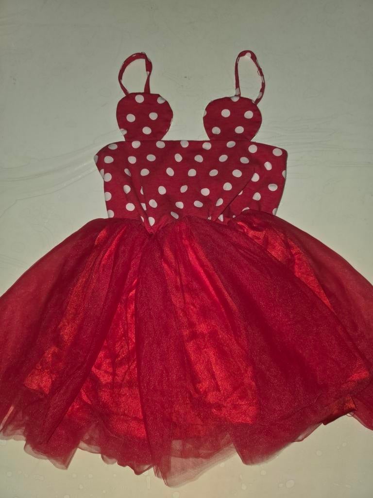 Carnaval/verkleed jurk minnie mouse maat 92, Ophalen of Verzenden, Zo goed als nieuw, 104 of kleiner, Meisje