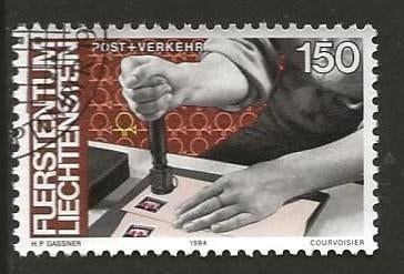 Liechtenstein 14, postkantoor, Verzenden, Overige landen, Gestempeld
