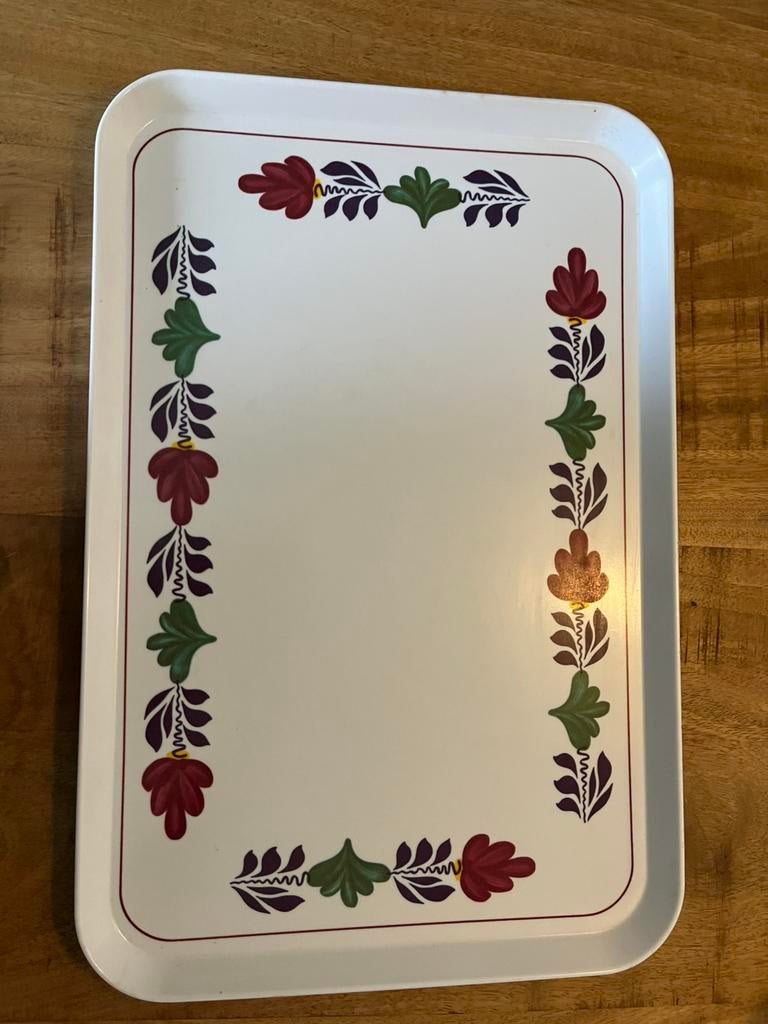 Boerenbont dienblad Mebel Italy., Ophalen of Verzenden, Zo goed als nieuw, Rechthoekig, Hout