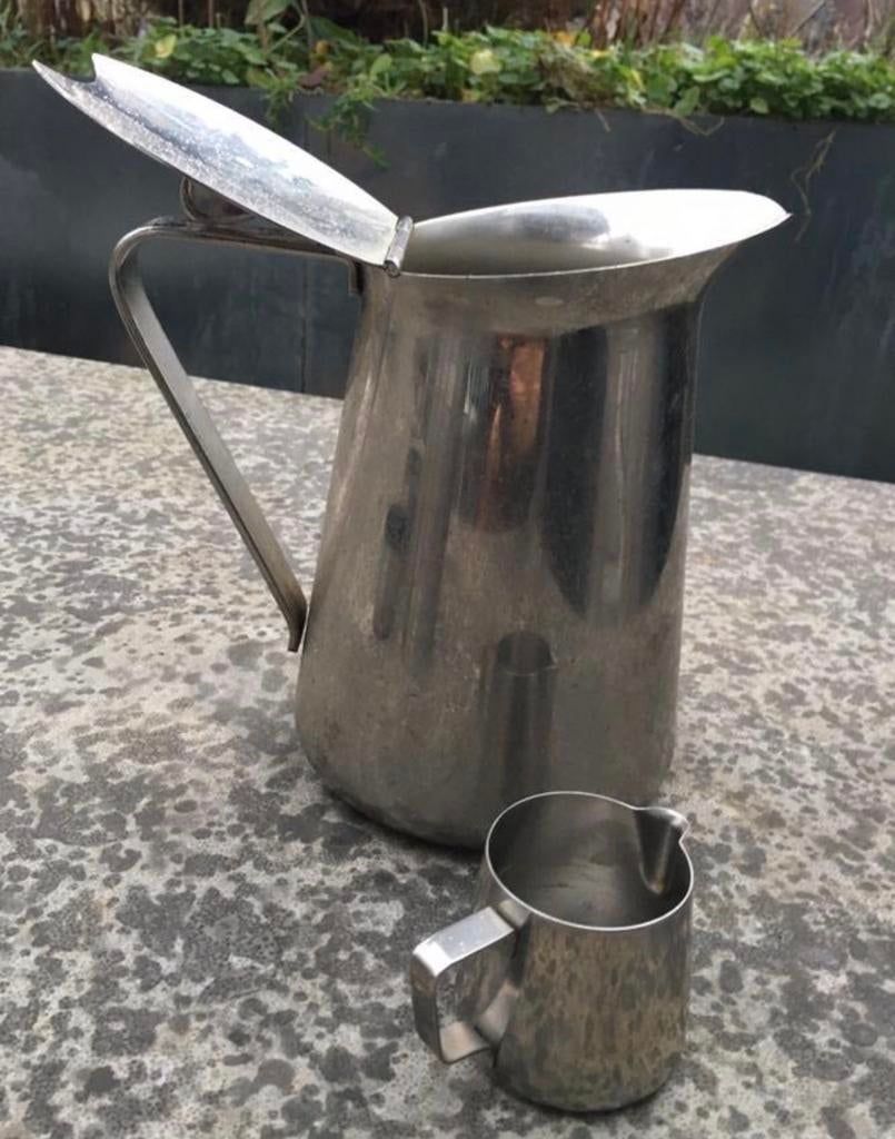 RVS waterkan met deksel, RVS melkkan, diverse, Ophalen of Verzenden, Zo goed als nieuw