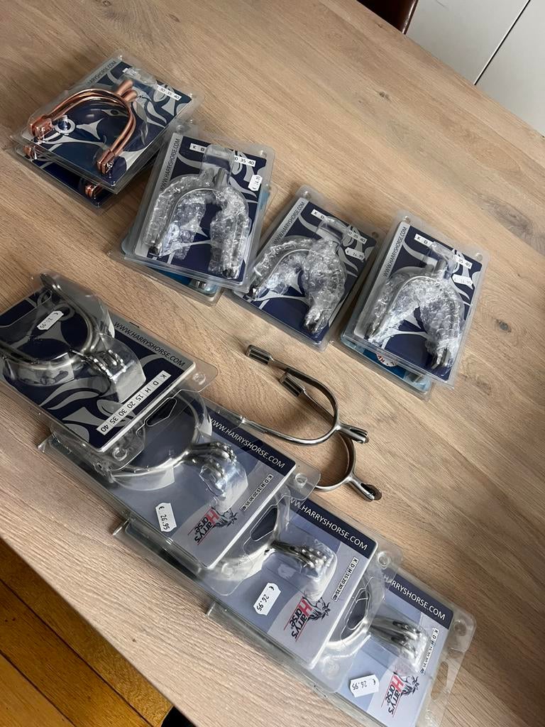 Diveree soorten sporen, zwanenhals/ staaf/knop: wieltjes, Dieren en Toebehoren, Ophalen of Verzenden, Nieuw, Dressuur