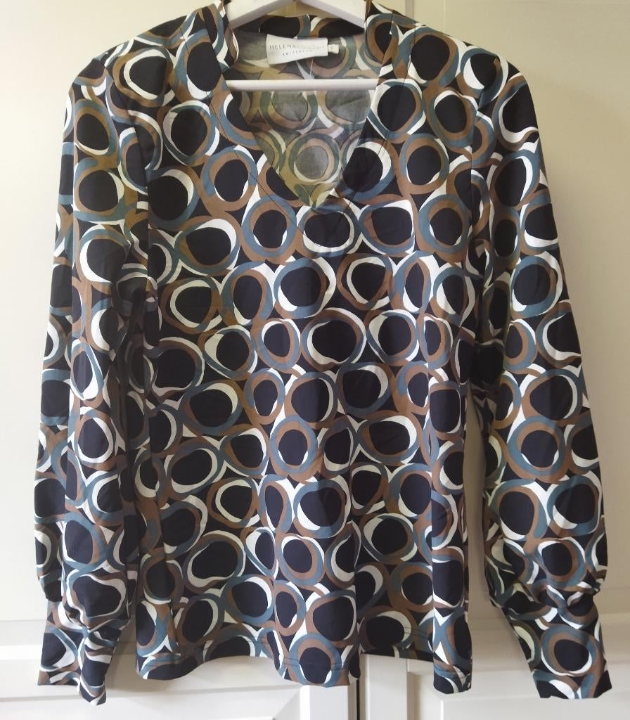 Blouse Travelstof Helena Hart Maat S, Zwart, Zo goed als nieuw, Maat 36 (S), Helena Hart