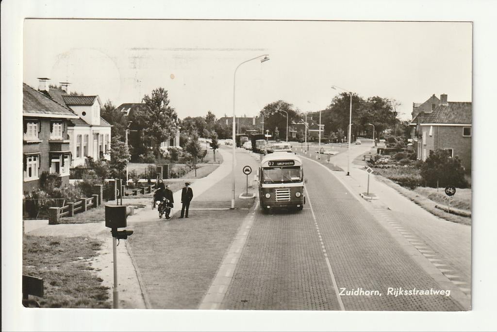ZUIDHORN RIJKSSTRAATWEG GADO DAF DEN OUDSTEN FILE OPEN BRUG, Ophalen of Verzenden, 1960 tot 1980, Gelopen, Groningen