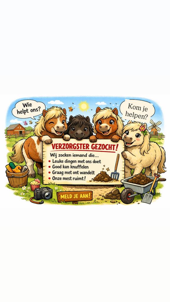 Verzorgster shetlanders gezocht, Ophalen of Verzenden