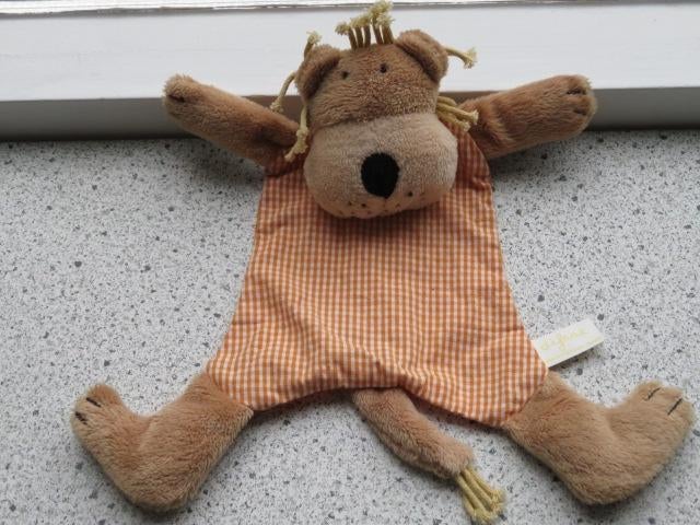 Knuffeldoek leeuw Leo merk Difrax katoenen lijf, Ophalen of Verzenden, Zo goed als nieuw, Overige typen