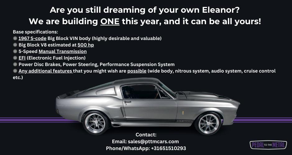 Ford Mustang "Eleanor" GT500E Built For You, Overige carrosserieën, Bedrijf, 499 pk, Ford USA