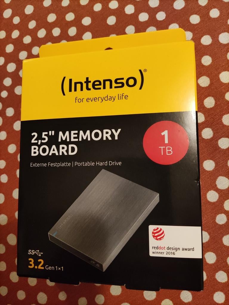 Intenso Memory Board 1TB USB 3.0 - Zwart, HDD, Intenso, Nieuw, Ophalen of Verzenden