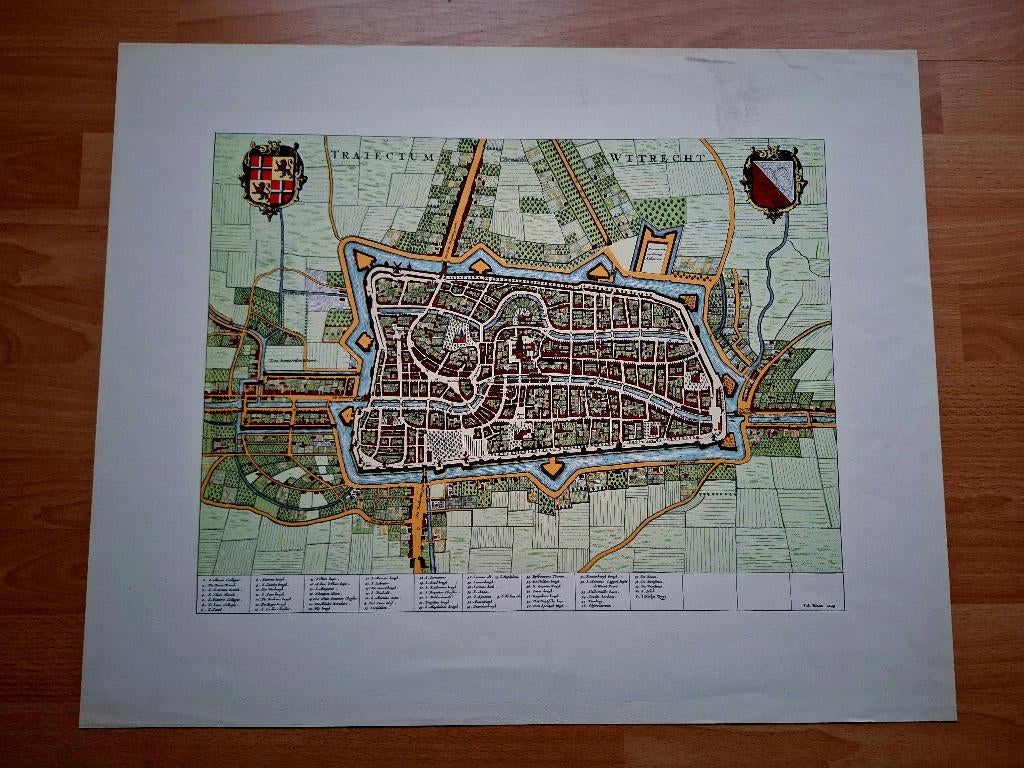 Oude stadskaart van Utrecht, 1649, Landkaart, 1800 tot 2000, Nederland, Ophalen