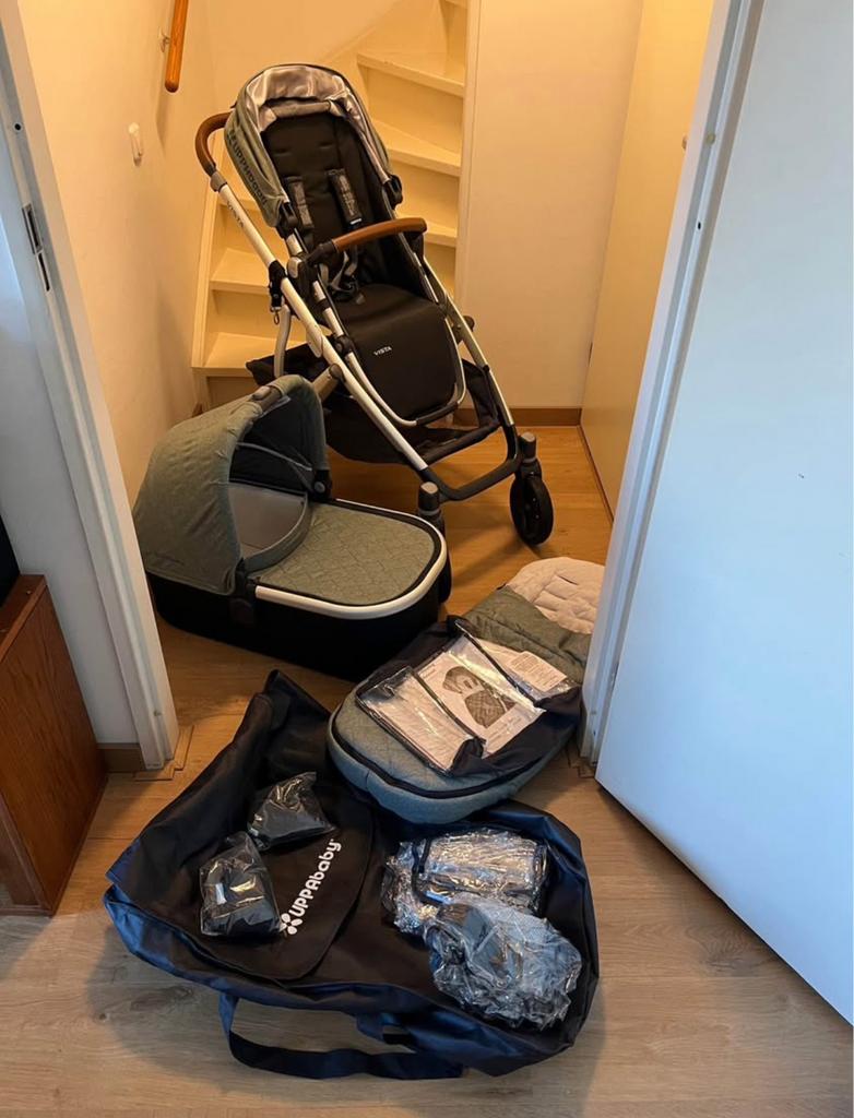 UPPAbaby VISTA Emmett + CozyGanoosh - Complete Set, Gebruikt, Combiwagen, Met reiswieg, Ophalen