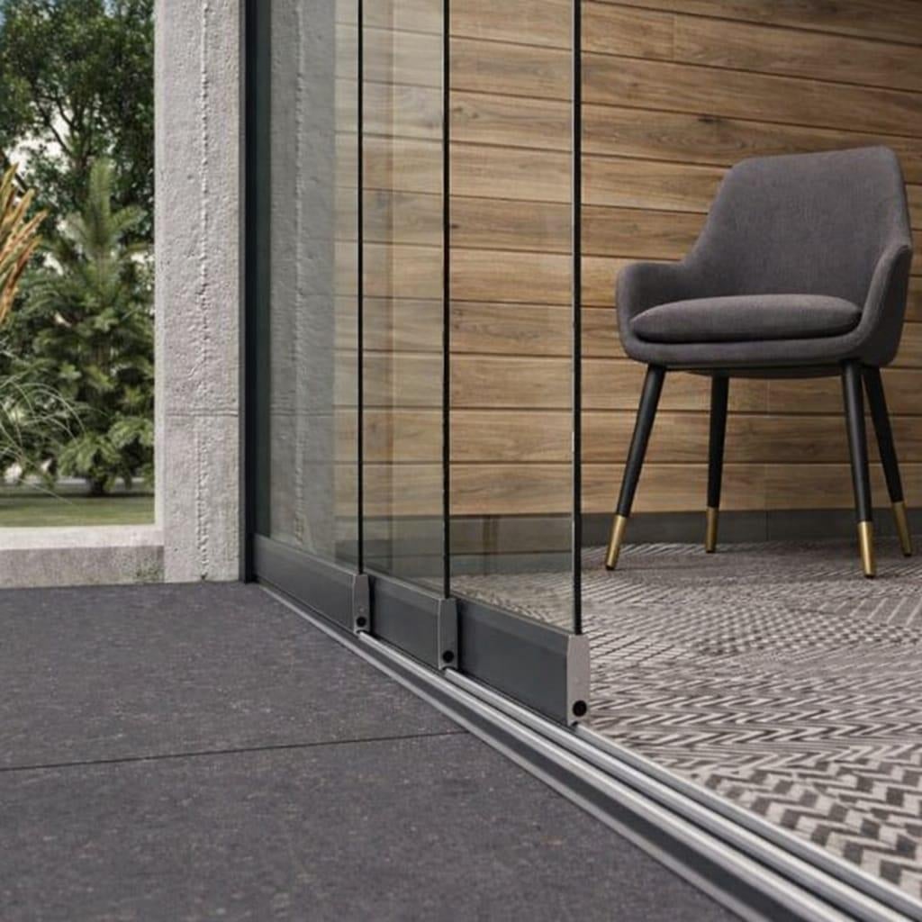 3-spoor rails - 2 paneel tot 2040 mm breed Helderglas, Ophalen of Verzenden, Nieuw, Overige materialen, Minder dan 20 mm