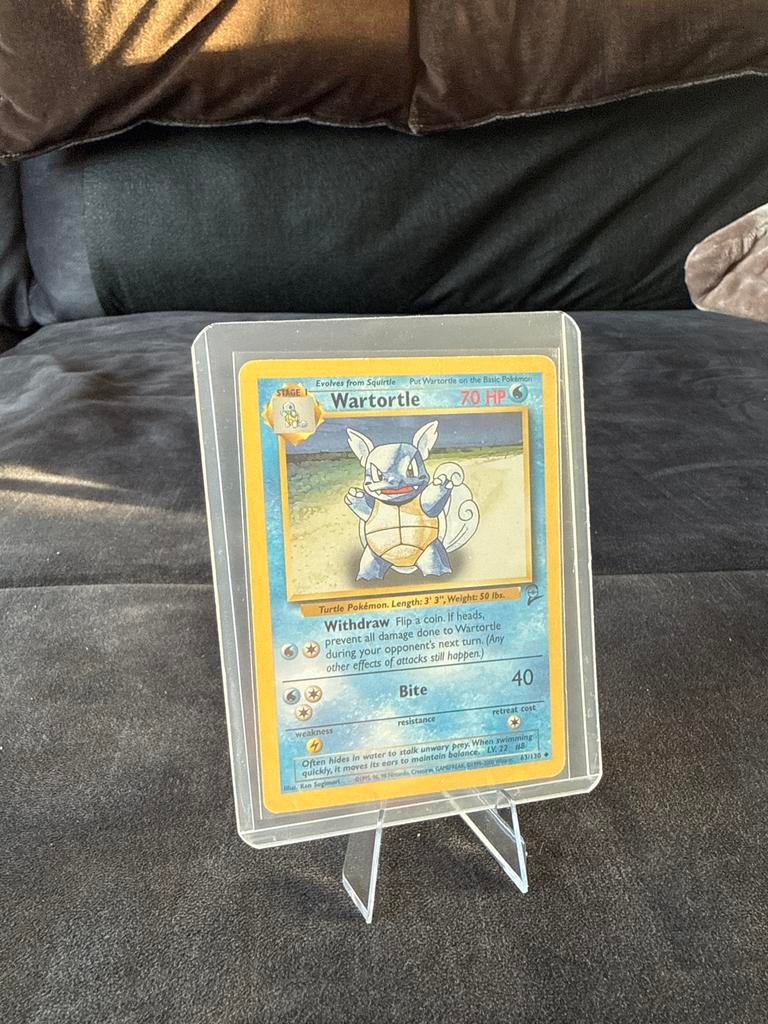 Wartortle Pokémonkaart - Base Set, Hobby en Vrije tijd, Verzamelkaartspellen | Pokémon, Ophalen of Verzenden, Gebruikt, Losse kaart