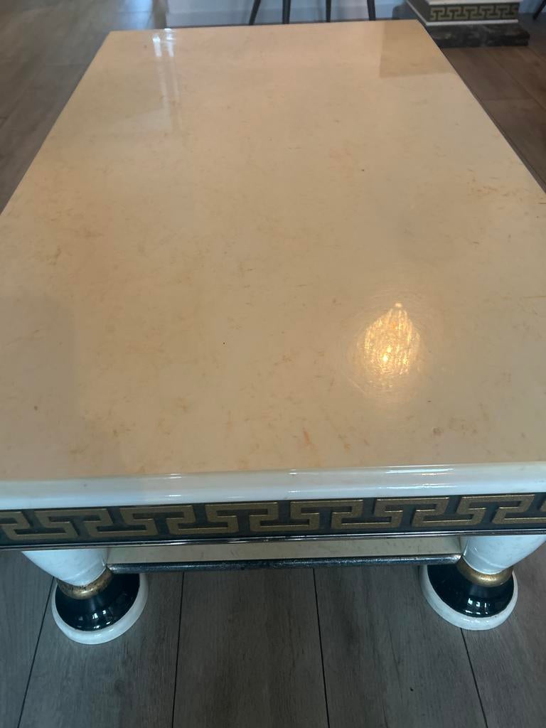 Versace salon tafel met gebruikssporen moet weg doe een bod, Overige materialen, Gebruikt, 100 tot 150 cm, Minder dan 50 cm