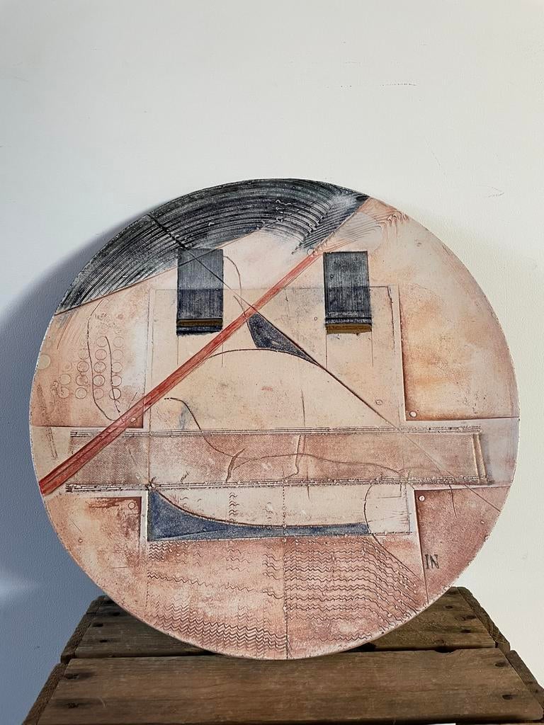 Ivo Nijs (B) | zeer groot keramiek wandbord | 1990-1999, Antiek en Kunst, Ophalen