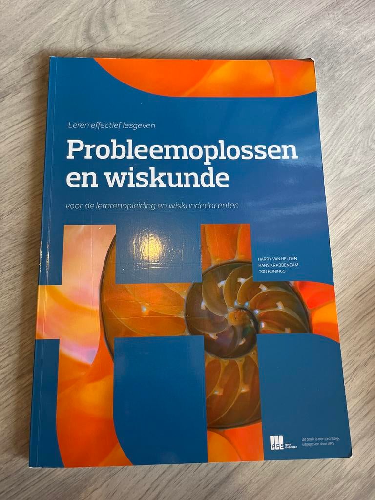 Probleemoplossen & Wiskunde Leren Lesgeven, Boeken, Ophalen of Verzenden, Beta, Gelezen, HBO