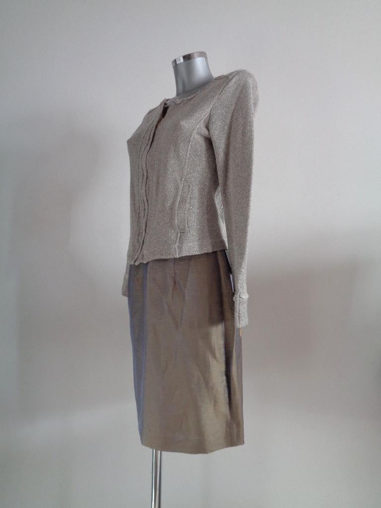 Marccain rok zilver, maat N3, linnen, nieuw met kaartje, Overige kleuren, Nieuw, Ophalen of Verzenden, Knielengte