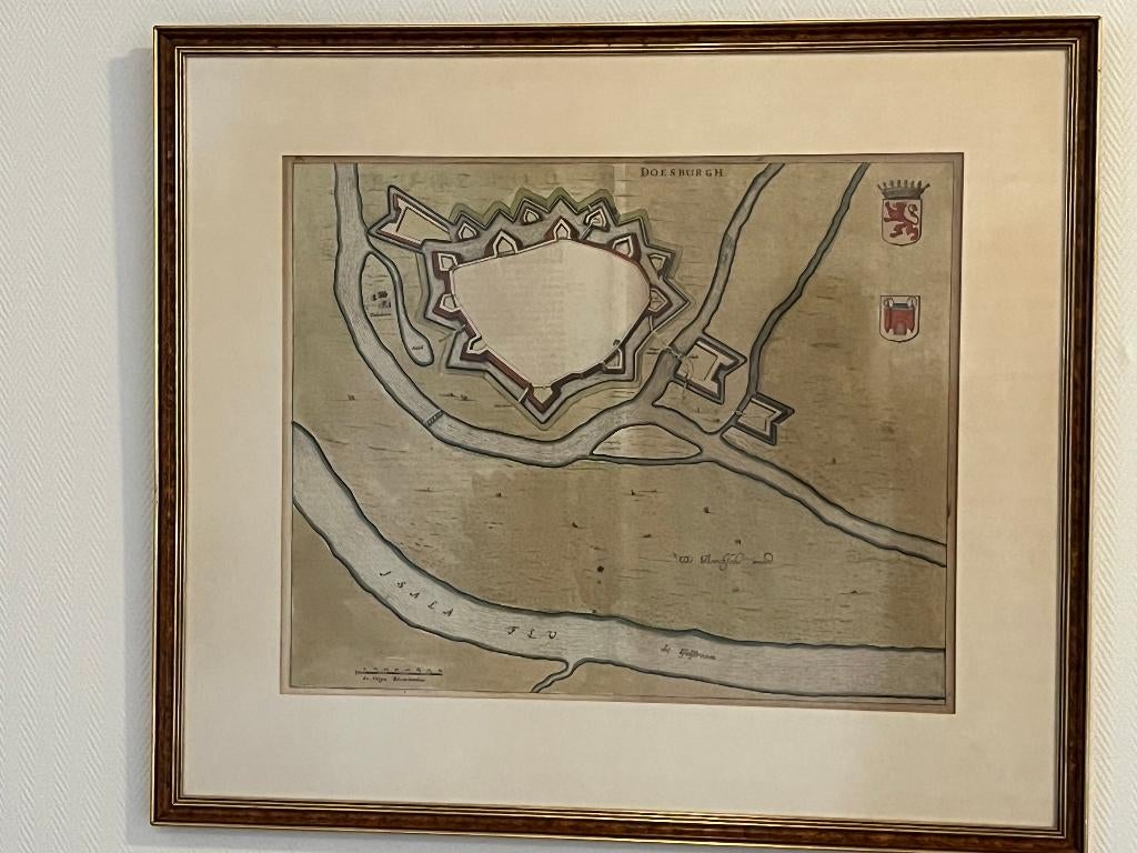 Willem Blaeu - Kaart van Doesburg en zijn vesting, Antiek en Kunst, Ophalen