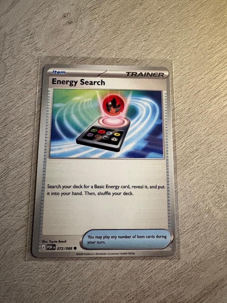 Energy Search 072/088 Perfect Order - Pokémon Kaart, Ophalen of Verzenden, Nieuw, Losse kaart