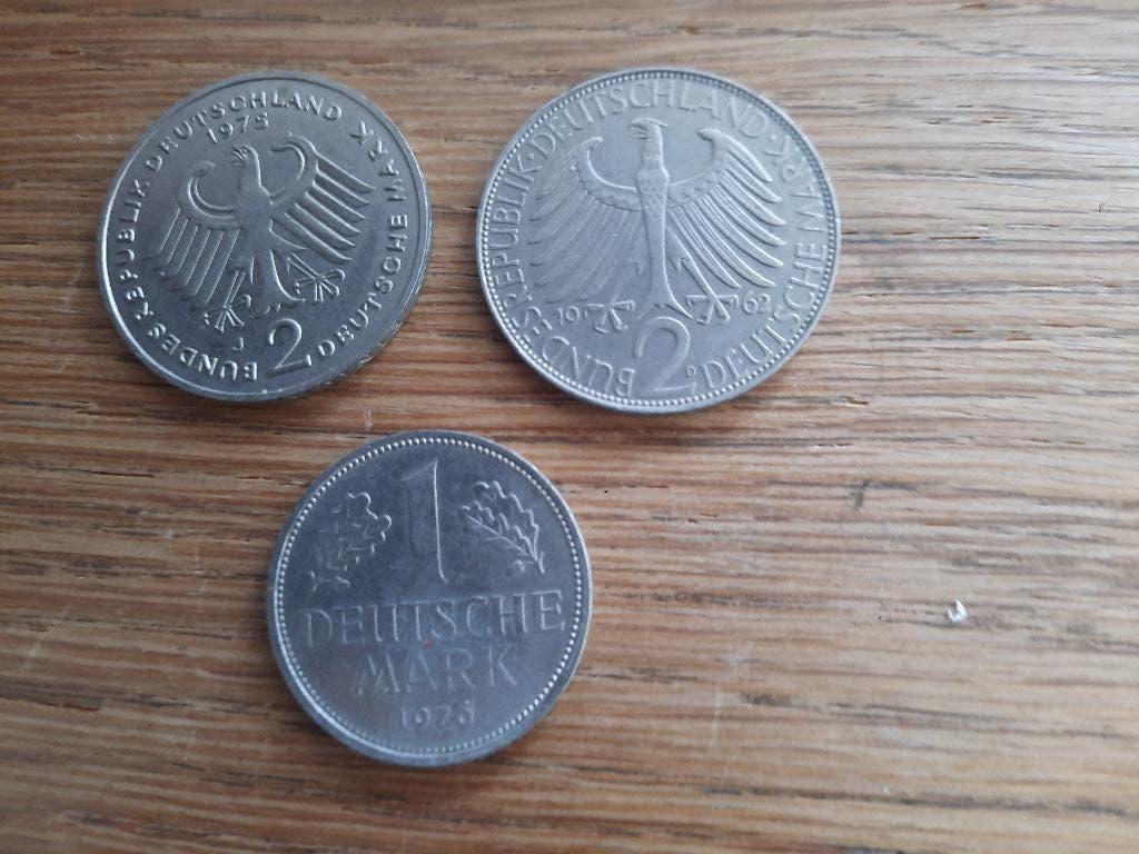 Duitsland, 1 x 1 Mark en 2 x 2 Mark, Ophalen of Verzenden, Duitsland