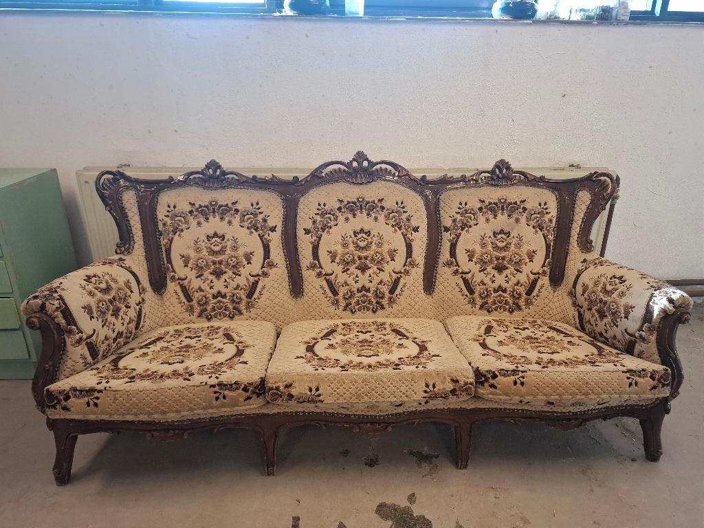 Bank vintage, Ophalen, Gebruikt, Minder dan 75 cm, 150 tot 200 cm