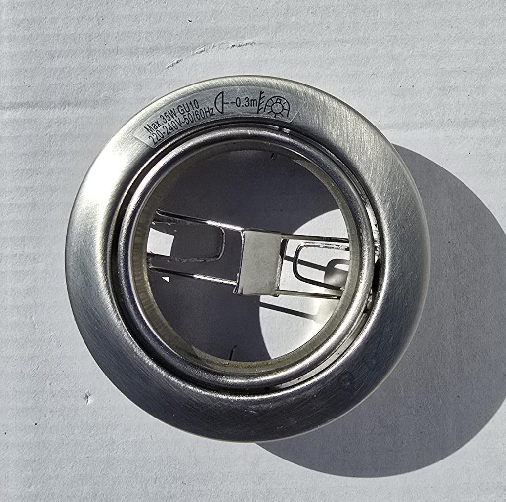 9x LED Inbouwspot 230V 3W 84mm diameter, Metaal of Aluminium, Ophalen of Verzenden, Zo goed als nieuw, Led