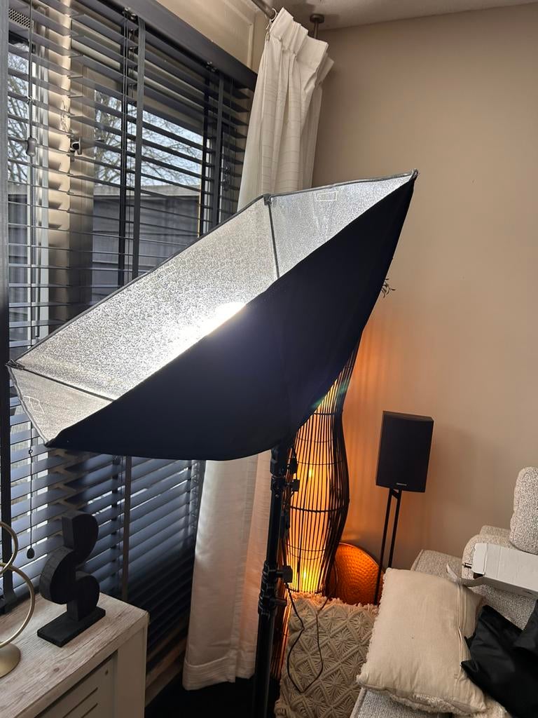 Studiolampen met lichtdoek, Audio, Tv en Foto, Fotografie | Fotostudio en Toebehoren, Ophalen of Verzenden, Zo goed als nieuw