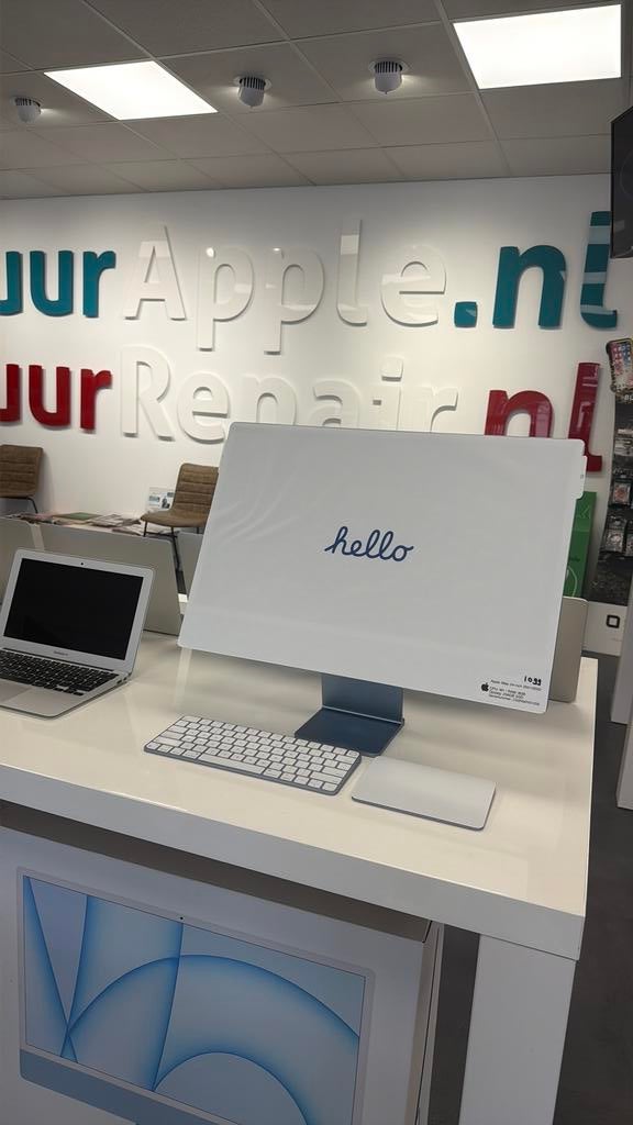 Apple iMac 24” - Blauw - Gratis Verzending - 12 maanden gara, Computers en Software, Apple Desktops, Ophalen of Verzenden, Zo goed als nieuw