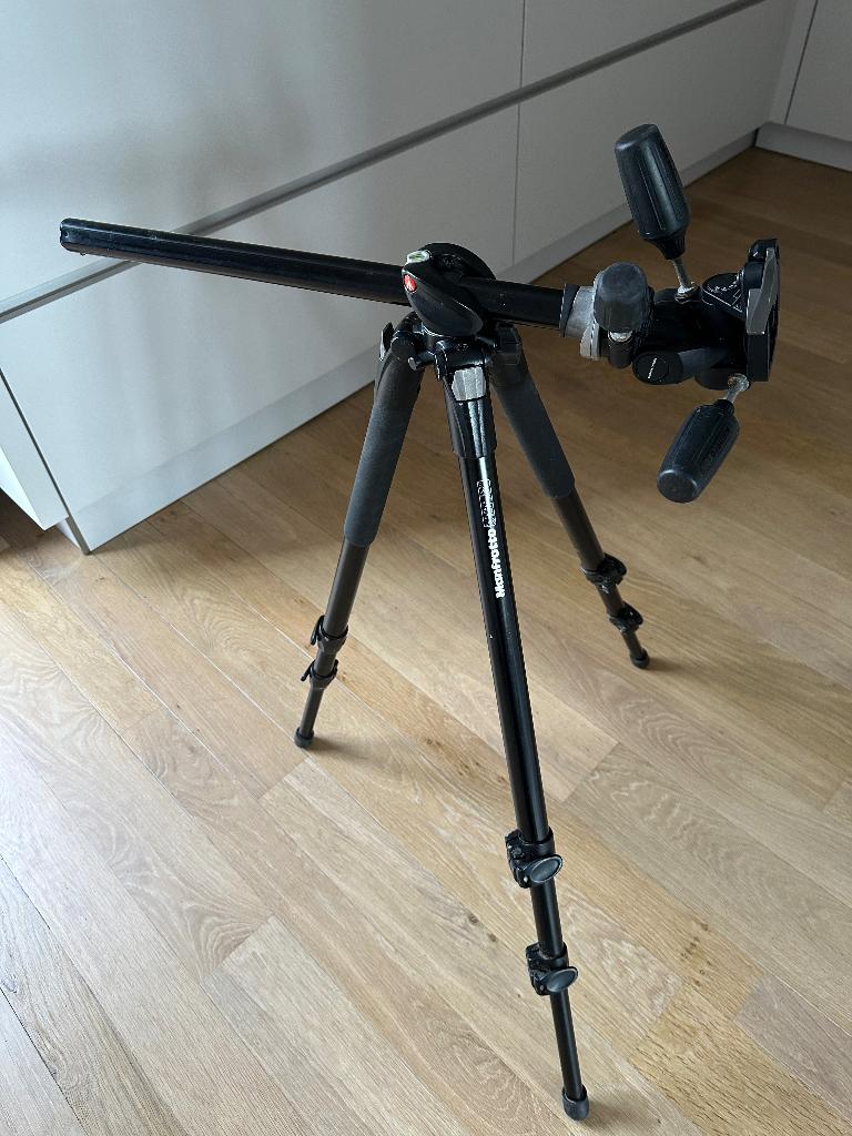 Manfrotto statief 055 XP pro incl balhoofd, Gebruikt, 175 cm of meer, Met balhoofd, Ophalen of Verzenden