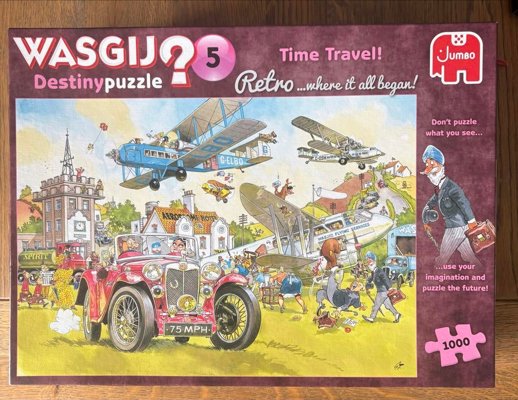 WASGIJ Destiny puzzel 5: "Tijdreizen" 1000 stukjes, Ophalen of Verzenden, 500 t/m 1500 stukjes, Gebruikt, Legpuzzel