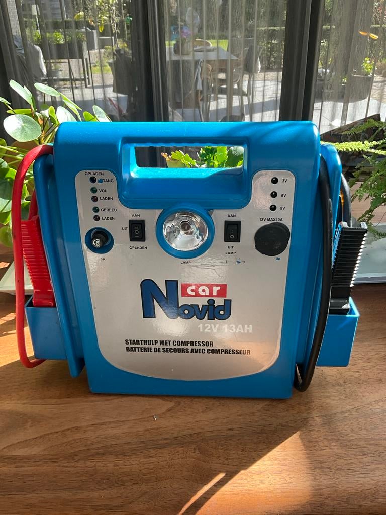 Novid Starthulp Compressor 12V 13AH - Ongebruikt, Auto diversen, Jumpstarters, Ophalen of Verzenden, Nieuw