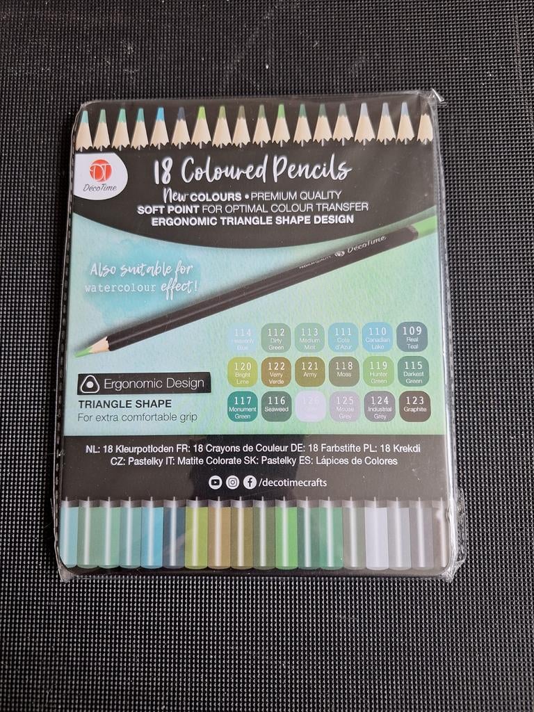 18 potloden in aluminium doos, Onbekend, Nieuw, Ophalen of Verzenden, Potlood of Stift