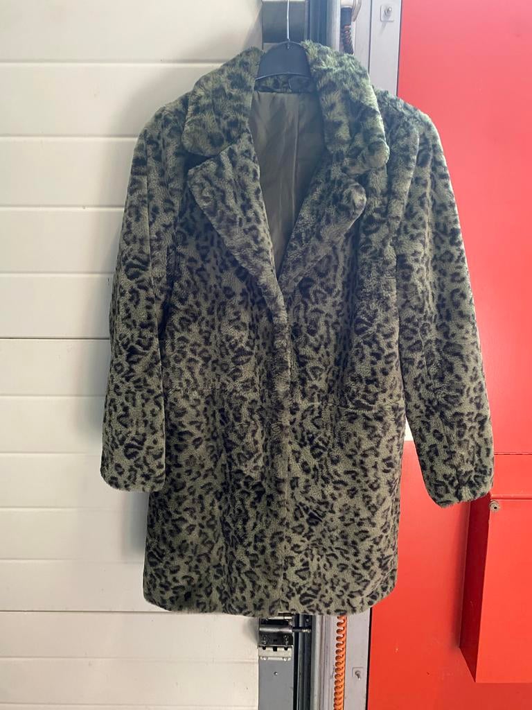 Nep bontjasje groen gemêleerd, Ophalen of Verzenden, Gedragen, Groen