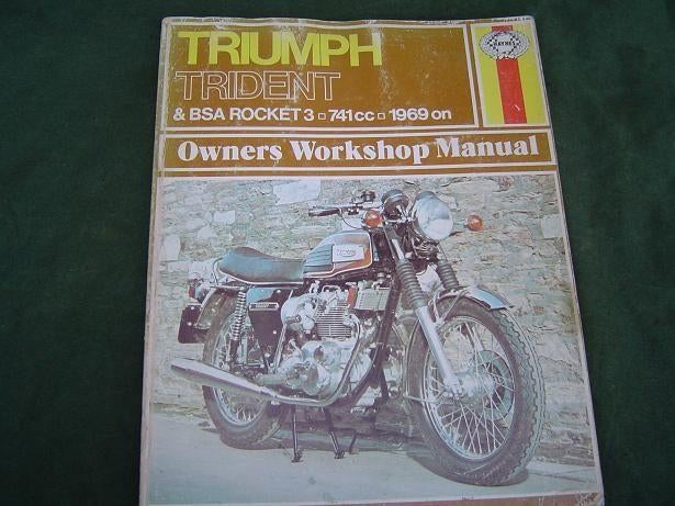 Triumph Trident BSA Rocket 3 A75 1969- 1972 werkplaatsboek, Motoren, Ophalen of Verzenden, Triumph