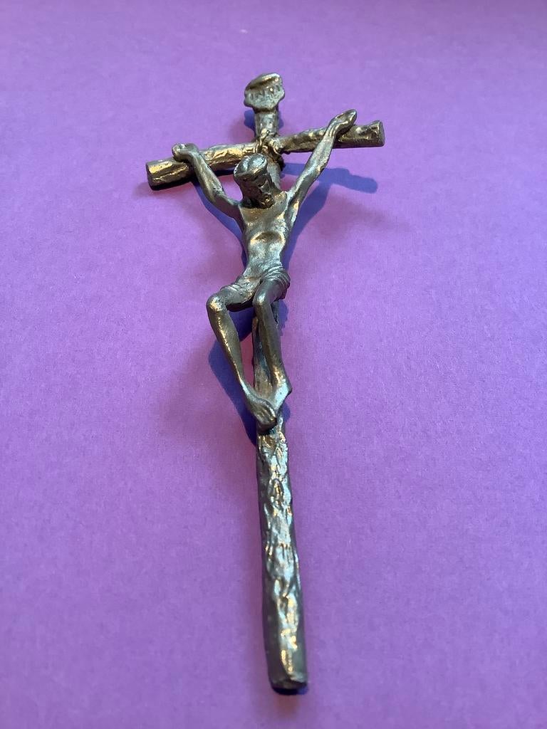 Crucifix Johannes Paulus II - ook als halssieraad te dragen, Ophalen of Verzenden, Zo goed als nieuw, Christendom | Katholiek