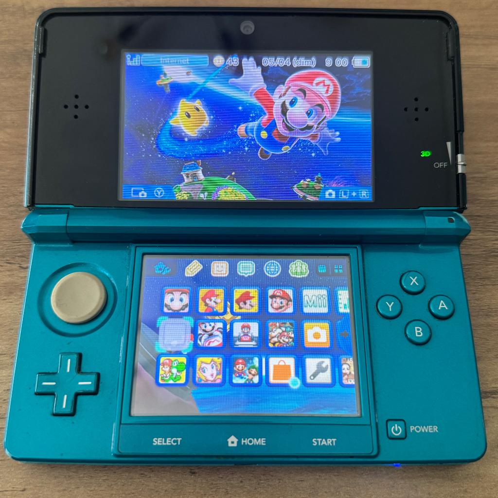 Nintendo 3DS Mario Games, Oplader, Stylus, Met games, Blauw, Ophalen of Verzenden, 3DS