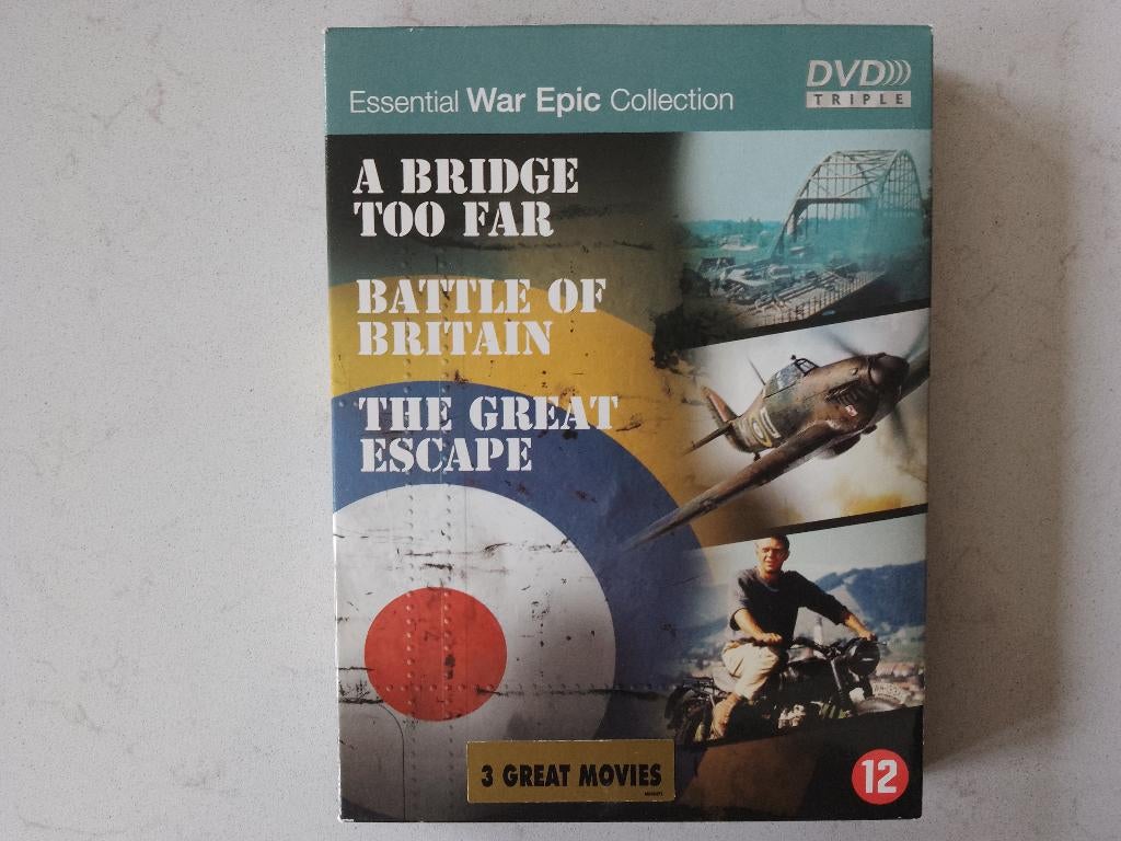 A bridge too far + Battle of britain + The great escape, 1960 tot 1980, Overige genres, Ophalen of Verzenden, Zo goed als nieuw