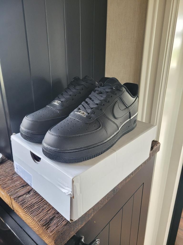 Nike airforce 1 zwarte schoenen sneakers 44 zwart, Verzenden, Zwart, Nike Air, Nieuw