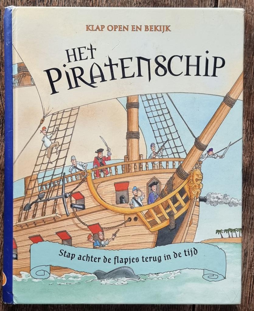 Het piratenschip - uitklapboek over piraten - IZGST, Boeken, Ophalen of Verzenden, Zo goed als nieuw, Non-fictie