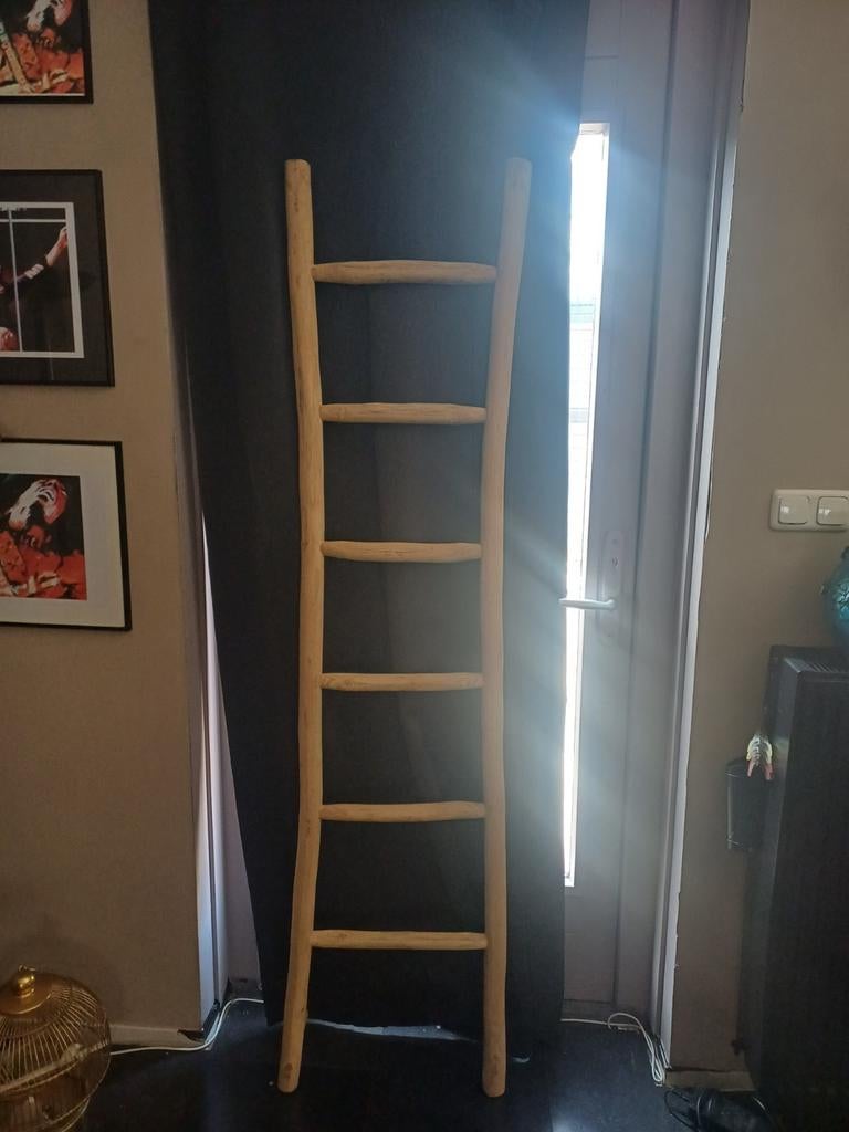 Decoratieve houten ladder, Huis en Inrichting, Woonaccessoires | Overige, Ophalen