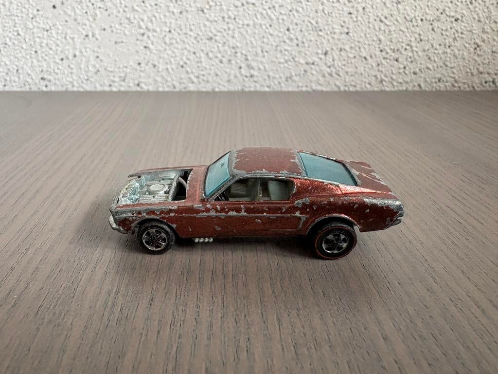 Hot Wheels Red Line Custom Mustang 1967 Hong Kong, Ophalen of Verzenden, Gebruikt, Auto