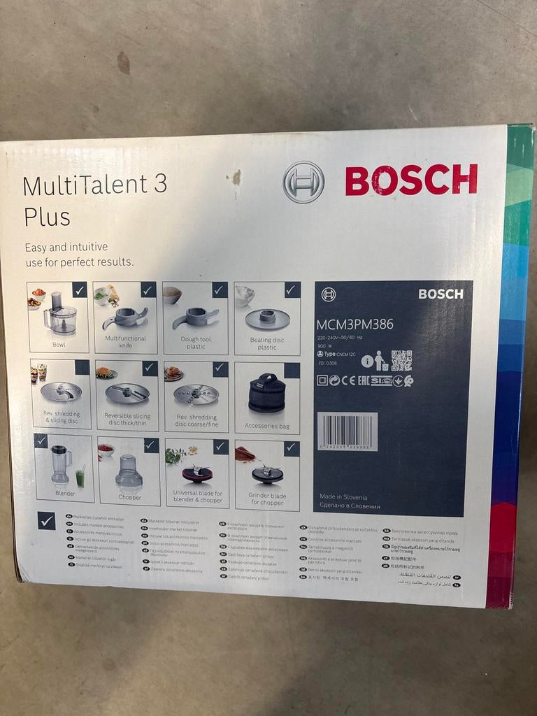 Bosch MultiTalent 3 Plus Keukenmachine - Nieuw, doos beschad, Bosch, -, -, Nieuw